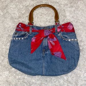 Super cute hand made blue Jean purse